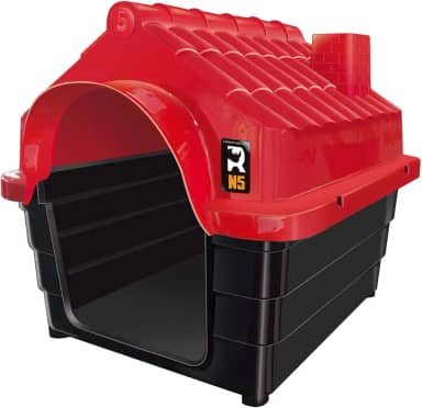 Casinha Plástica Desmontável para Cachorros, N5, Vermelho