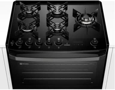 Fogão de Embutir 5 bocas Electrolux Preto Experience com Mesa de Vidro, PerfectCook360 e VaporBake (FE5EP) 220V