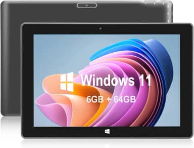 6GB RAM 64GB ROM Windows 11 Tablets computador, 10,1 polegadas Windows Tablet Home, Intel Celeron, IPS 1280x800 2,8 GHz, câmera dupla 2MP + 5MP