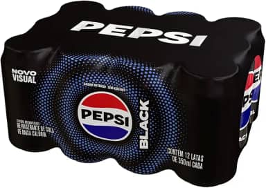 Refrigerante Pepsi Zero BLACK, Lata 350Ml Pack (12 Unidades)