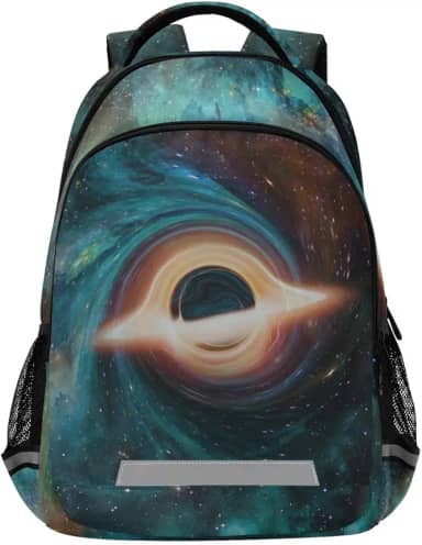 ALAZA Mochila Space Galaxy Black Hole para mulheres e homens personalizada para laptop, notebook, tablet, mochila escolar, elegante, casual, mochila para o dia, 13 14 e 15,6 polegadas, Multicor, One