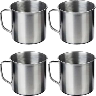 Kit 4 Canecas Inox 450 ml Vintage