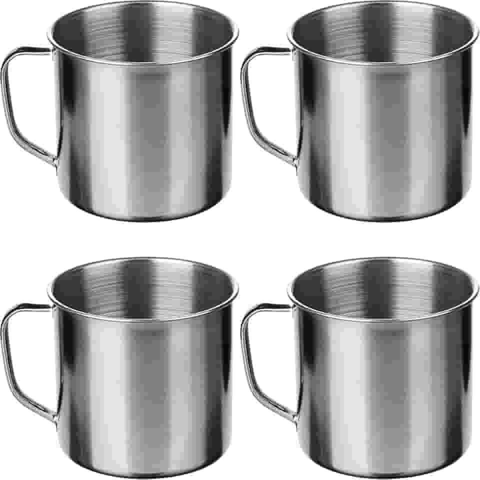 Kit 4 Canecas Inox 450 ml Vintage