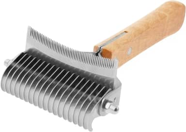 Escova desembaraçadora de animais de estimação 3 em 1 pente desembaraçador para subpelos, ancinho eficiente para cães e gatos, adequado para queda de pelos soltos e pelos emaranhados (1, três em um)