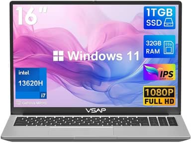 Notebook i7 13 13620H 32GB RAM 1TB SSD MX550 Windows 11 16in