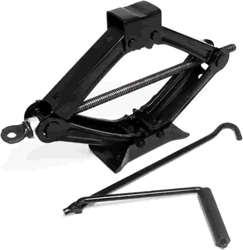 Macaco Sanfona Automotivo Universal Aço Reforçado Portátil com Manivela Manual Suporte Elevação Veicular Preto Antiferrugem Compacto para Carro SUV Sedan Hatch