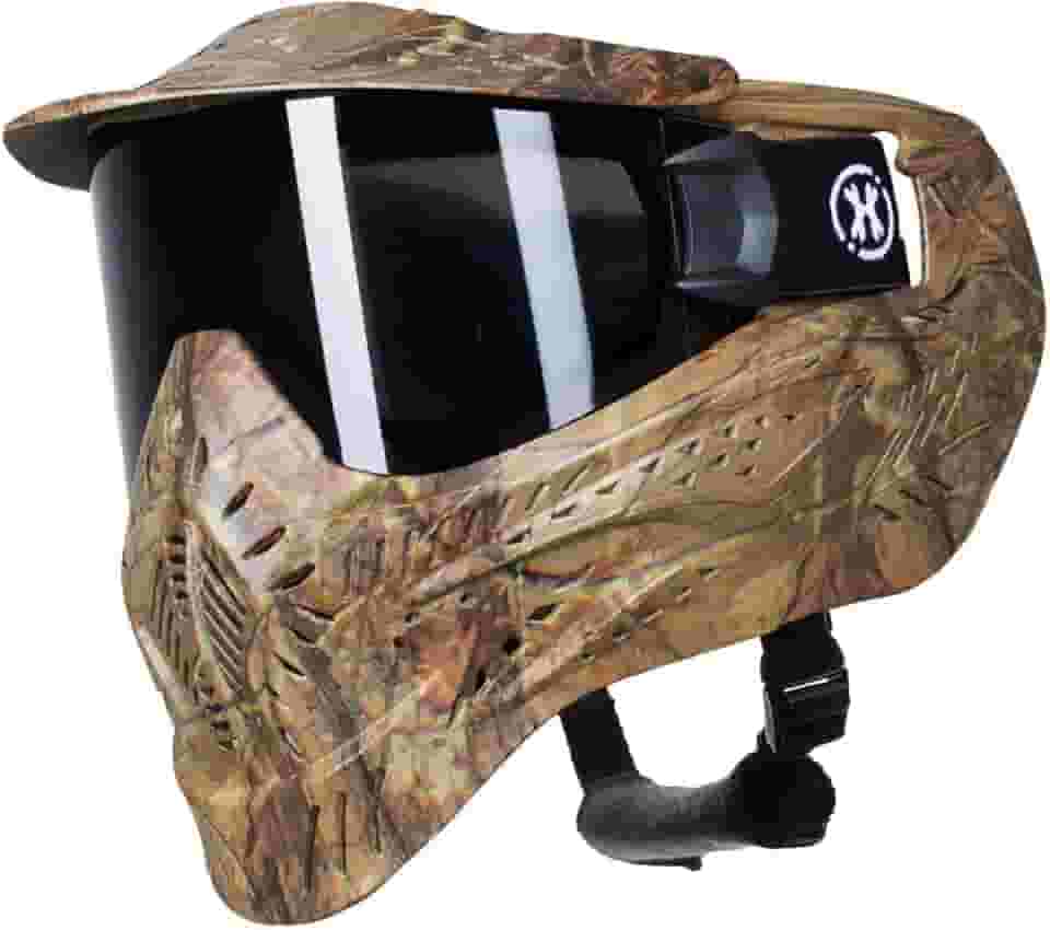 HK Army Máscara de Paintball Airsoft Hstl Goggle com Lente Térmica Antiembaçante (Lente Camuflada/Fumaça de Árvore)