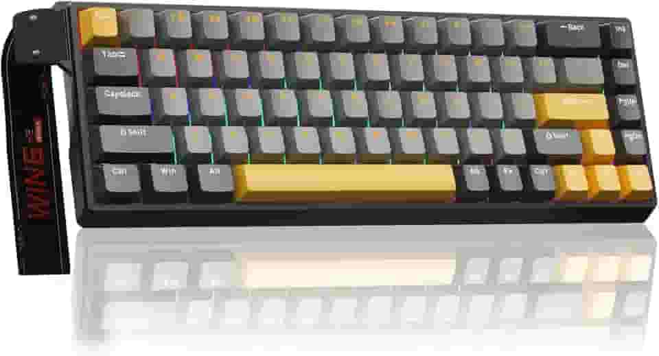 AULA Win68 He Max - Teclado Para Jogos Com Efeito Hall E Interruptor Magnético, Modo De Disparo Rápido Atuação Ajustável, Taxa Pesquisa 8 Khz, Retroiluminação Rgb Fio Mecânico 60%