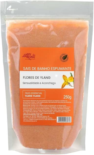 Sais de Banho Espumante Flores de Ylang Arte dos Aromas 250g