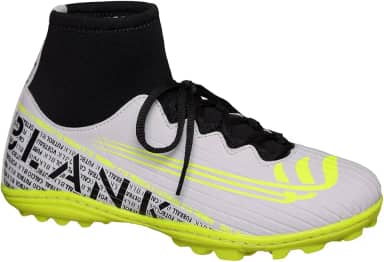 Chuteira Society Botinha Cano Alto Blank Star Branca com Solado Costurado