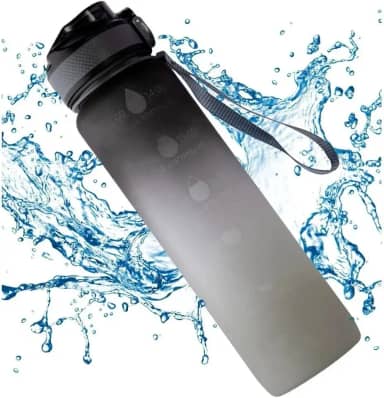 Garrafa Squeeze De Água para Academia 1L Fitness TIE DYE (Preto)