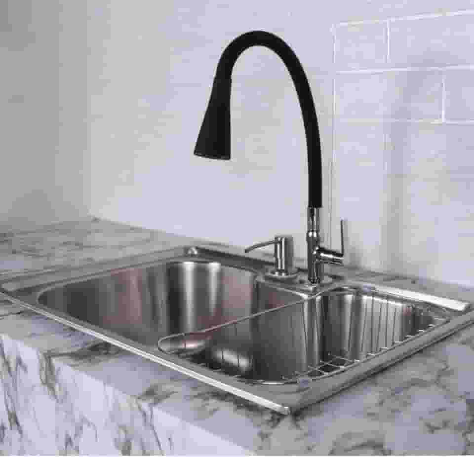 Kit Cuba Gourmet Cozinha Pia Aço Inox 304 60x42cm + Torneira + Acessórios