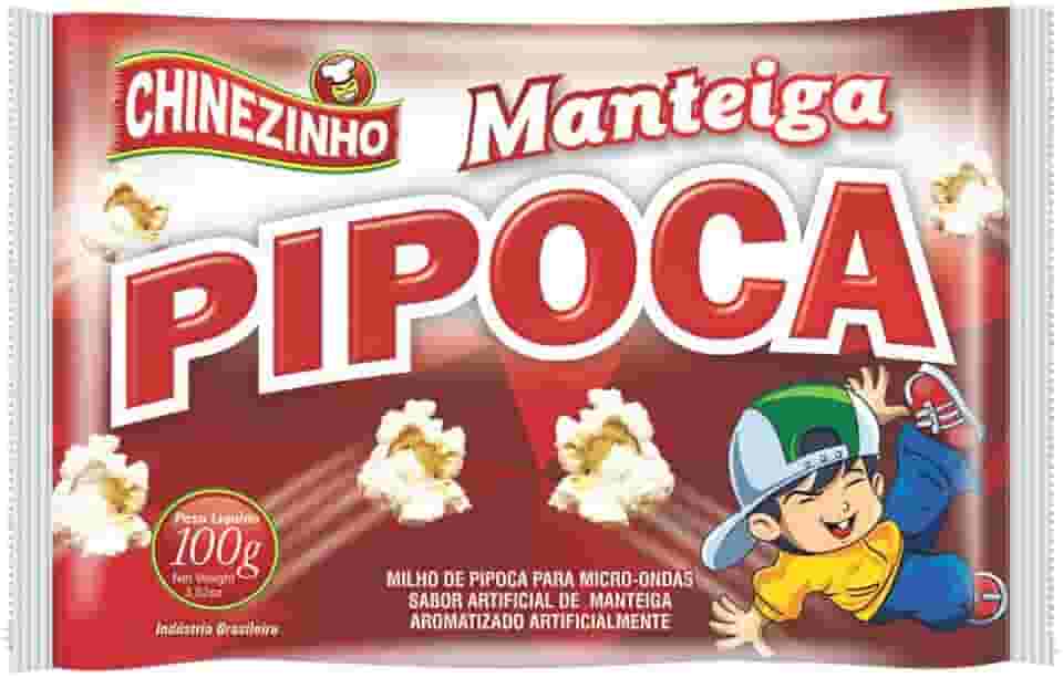 Chinezinho, Pipoca para micro-ondas, Sabor Manteiga, 100 Gramas