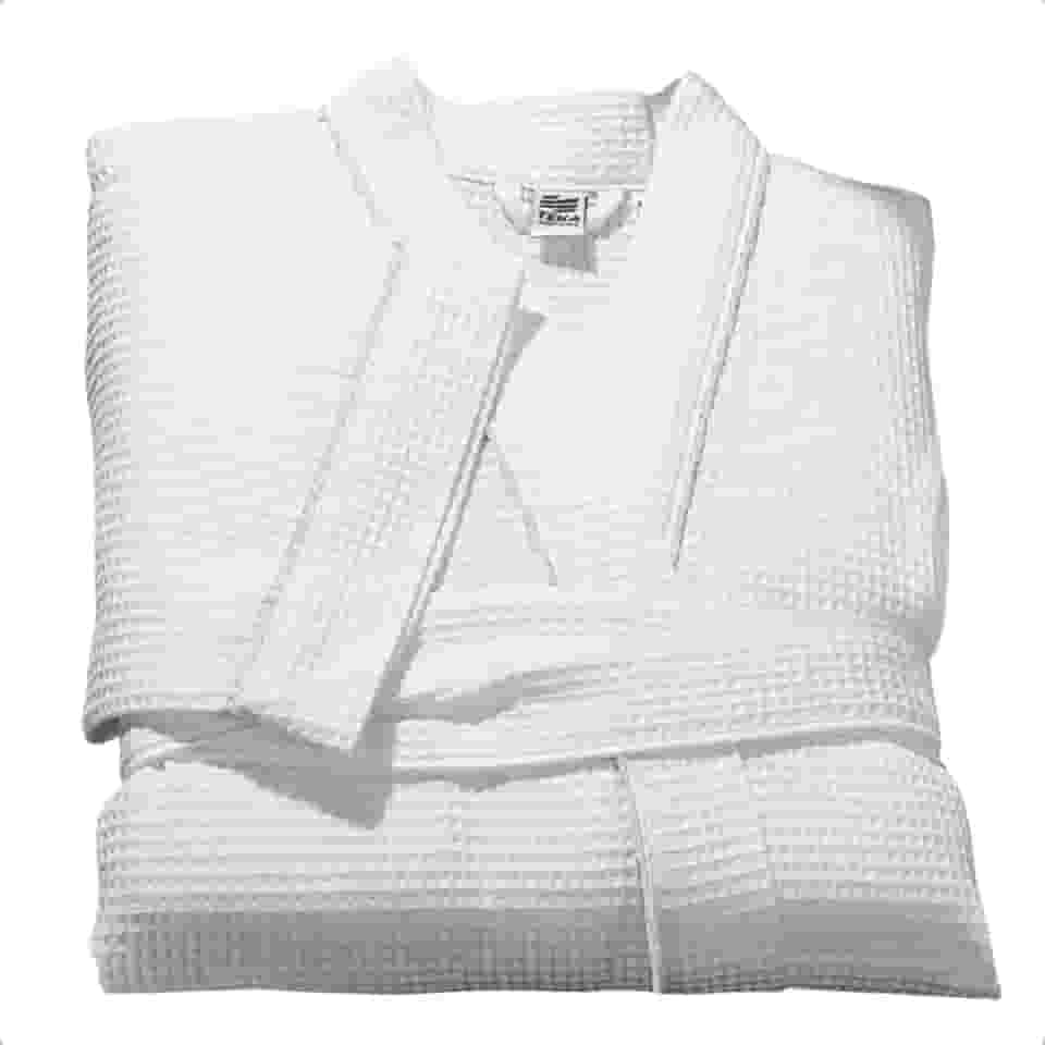 Roupão De Banho Branco Unissex Algodão Piquet Profissional Hotel Teka