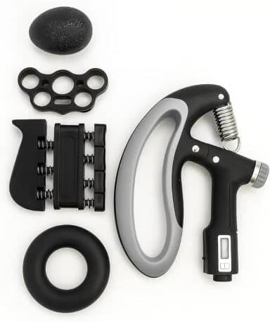 Hand Grip Exercitador de Mãos e Dedos Ajustável 5 a 100kg Para Força Resistência Fisioterapia e Reabilitação Com Contador