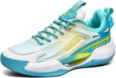 Tênis de basquete neutros com cabedal luminoso, calçados esportivos de treinamento da moda