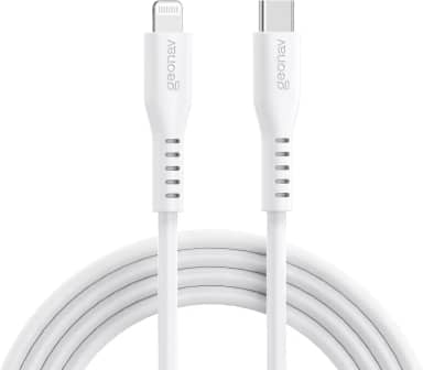 Geonav Cabo de Silicone USB-C para Lightning, carregamento até 38W, Silicone resistente, 1,5m, ESLICSWT, Branco