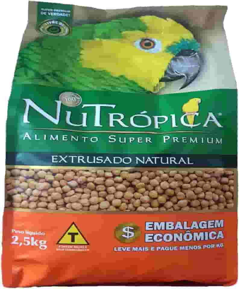 NuTrópica Nutropica Papagaio Extrusado Natural 2 5Kg Embal. Economica