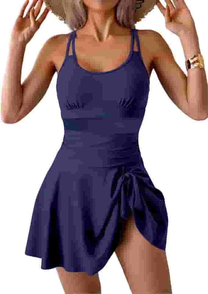 Maiô feminino com controle de barriga e nó de amarrar 2025