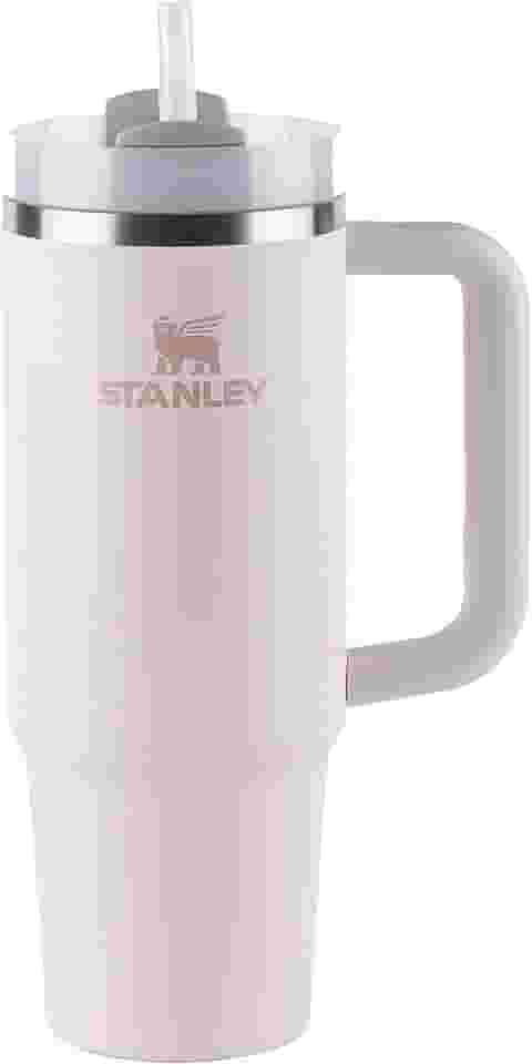 Stanley - Quencher H2.0 FlowState 1,18L - Copo de aço inoxidável com isolamento a vácuo, tampa e canudo, para água, chá gelado, café, smoothies e muito mais, Rose Quartz