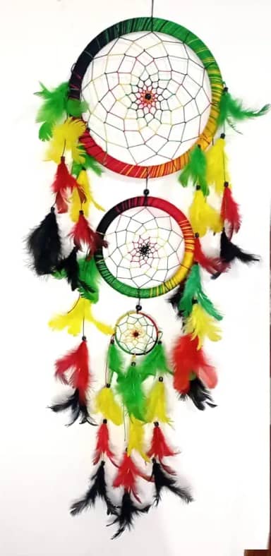 Filtro Dos Sonhos Apanhador 60 cm Decoração Reggae