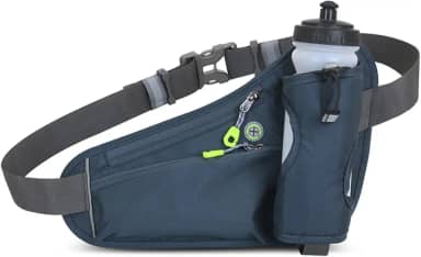 Bolsa de cintura para esportes ao ar livre, cinto de hidratação com suporte para garrafa de água, bolsa de telefone para corrida à prova d'água, Cinza, One Size