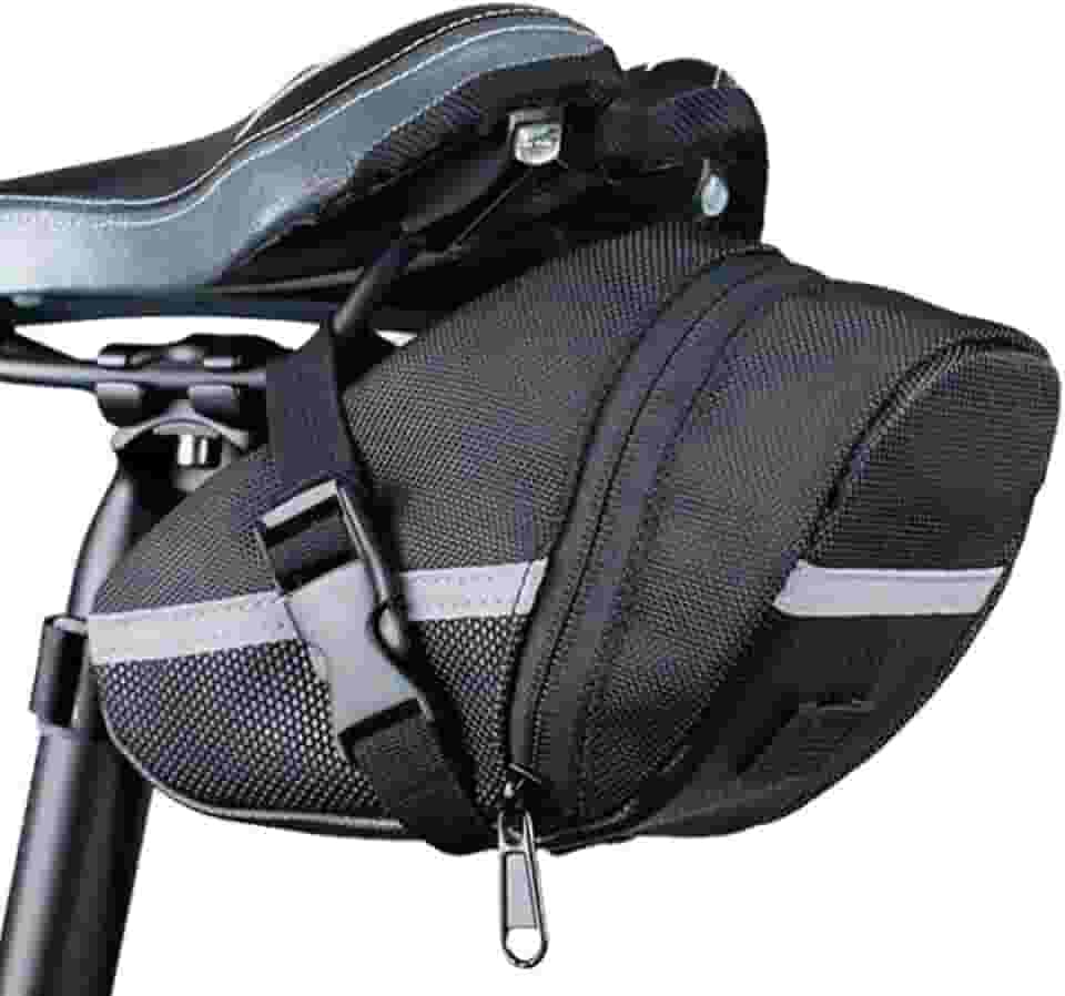 Romacci Bolsa de Selim para Bicicleta à Prova de Chuva com Tira Reflexiva, Acessório para Bolsa de Bicicleta, Compatível com MTB