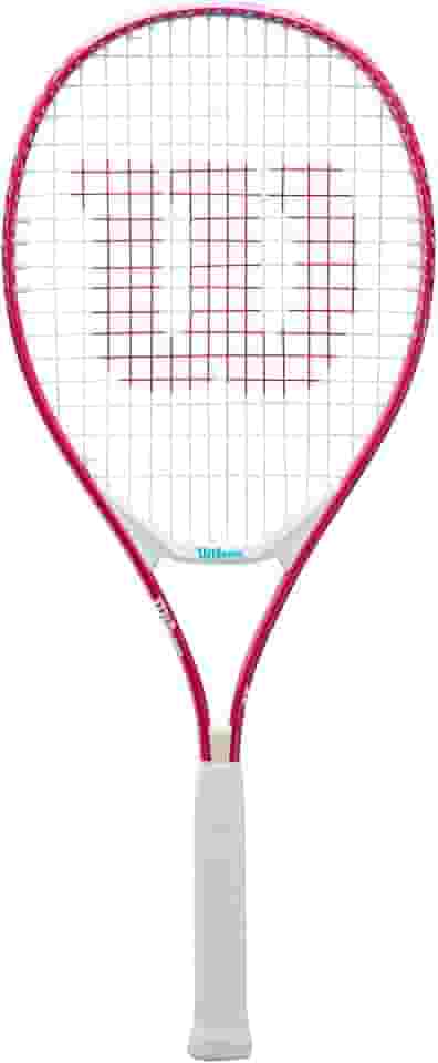 Wilson Ultra Power Raquete de tênis recreativa júnior de 63,5 cm - rosa/branco/azul