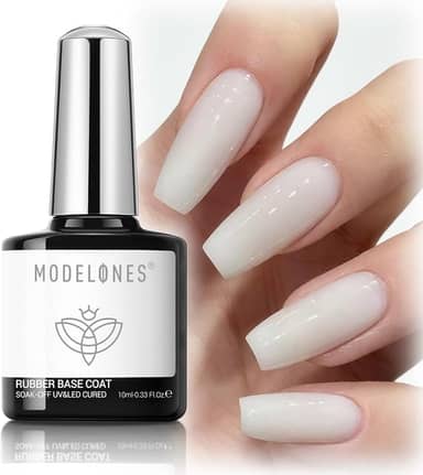 modelones Base De Gel De Borracha Branca Leitosa, 6 Em 1, Para Fortalecer A Extensão Do Ápice, Proteção Duradoura, Esmalte Em Gel Colorido Com Cura Uv, Manicure Para Unhas Frágeis, Salão De Arte Em