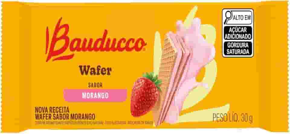 Kit 24 Sachês Biscoito Mini Wafer Morango Bauducco 30g