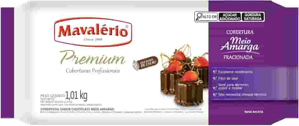 COBERTURA FRACIONADA PREMIUM CHOCOLATE MEIO AMARGO 1KG MAVALÉRIO