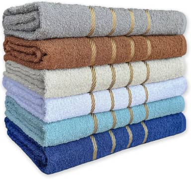 Kit 04 Toalha de Banho 100% Algodão Selecionado com Alta Absorção 70x130cm (Sortido)