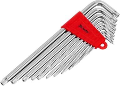 MTX Jogo De Chaves Torx Extra Longas 7 Peças – Aço Cromo-Vanádio, Acabamento Lapidado, Alcance Profundo, Estojo Plástico, Para Automotivo, Móveis E Bicicletas