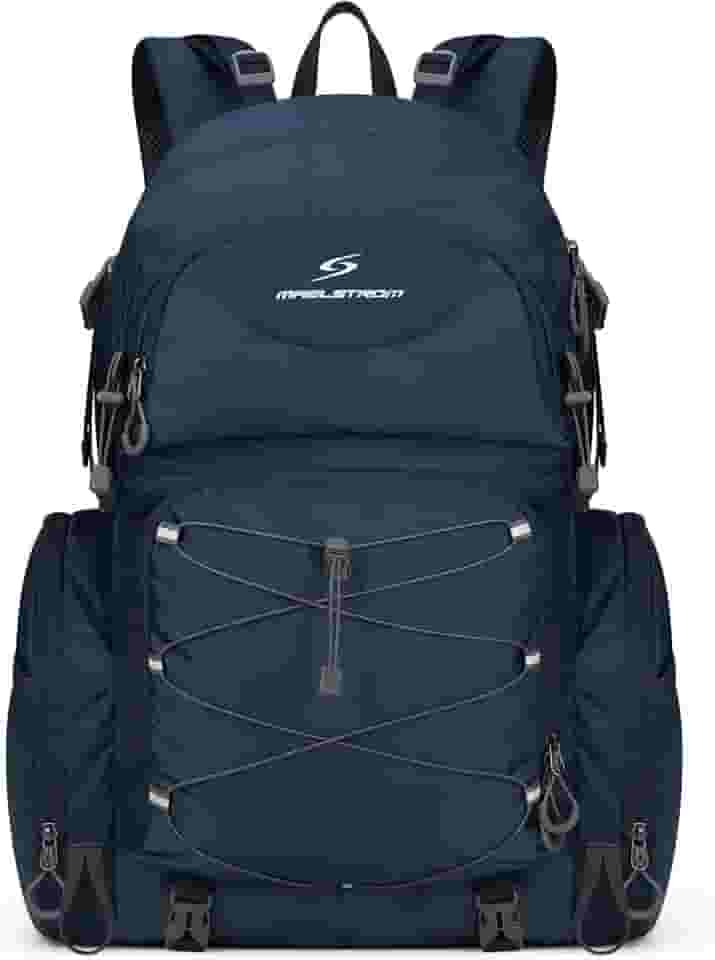 Mochila impermeável para caminhadas com capa de chuva, azul, grande, Azul, Large, Mochila impermeável para caminhadas com capa de chuva