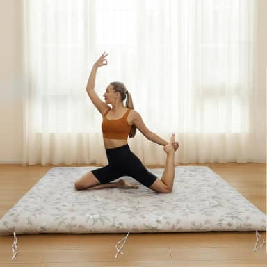 Syrinx Colchão de futon de chão japonês, almofada de dormir dobrável de tatame para adultos e crianças, cama de chão dobrável ou almofada de banco
