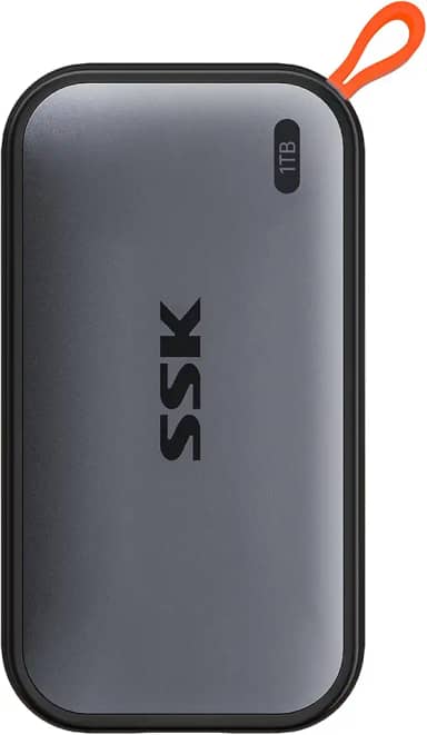 SSK SSD NVME externo portátil de 1 TB, até 1050 MB/s velocidade de transmissão extrema USBC 3.2 Gen2 unidade de estado sólido para smartphones tipo C, PS5, Xbox, laptop, MacBook/Pro/Air e mais