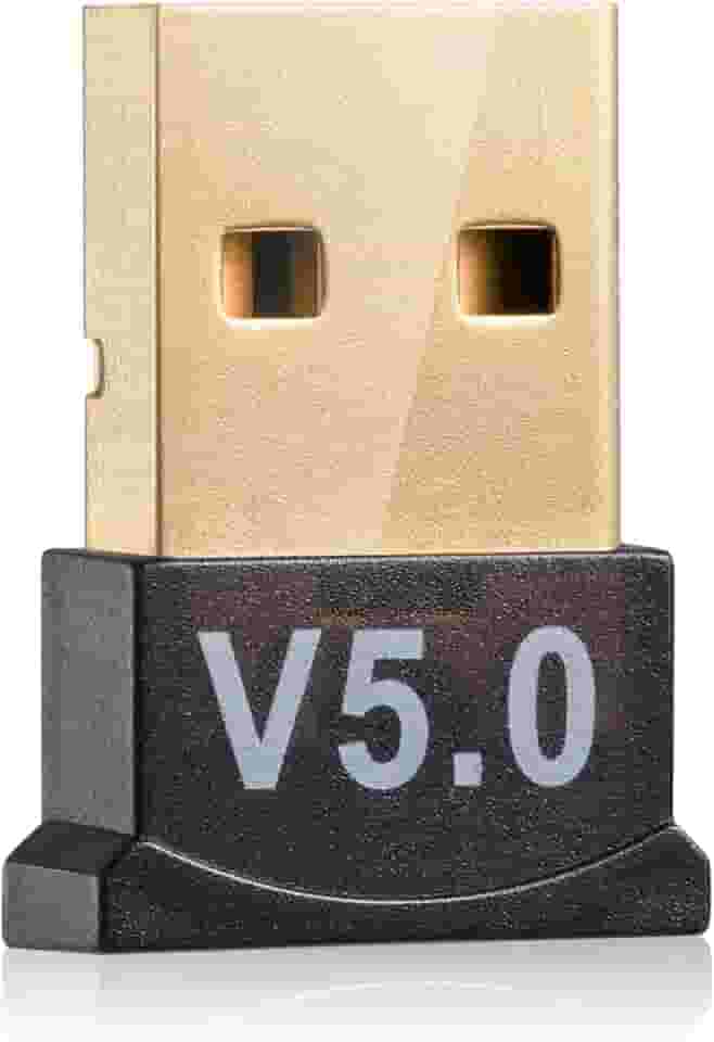 Receptor Bluetooth 5.0 USB Adaptador Wireless para PC, Notebook, Laptop, Fones de Ouvido, Gamepad e Impressora (Preto)