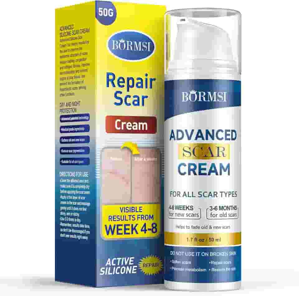 Creme Para Cicatrizes, Gel De Silicone Ativo Para Cicatrizes Com Dimeticona - Reparo Avançado De Cicatrizes Novas E Antigas Para Cicatrizes Cirúrgicas, Estrias, Queimaduras, Queloides, Cesáreas