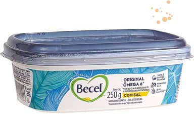 Margarina Com Sal Becel 250g Omega 6 Zero Lactose Vitamina A e E