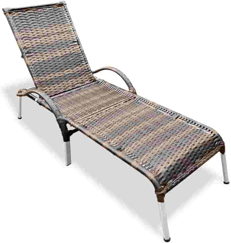 Espreguiçadeira de Fibra Sintética Regulável Julia Piscina (Argila)