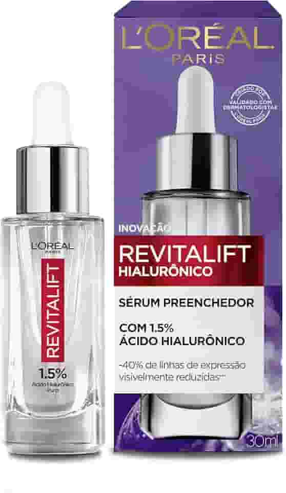 L'Oréal Paris Sérum Anti-Idade Hidratação Preenchedora Revitalift, 1,5% de Ácido Hialurônico Puro, 30ml