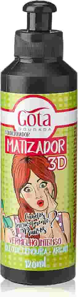 Matizador 3D Vermelho Intenso Linha 120 Ml, Gota Dourada