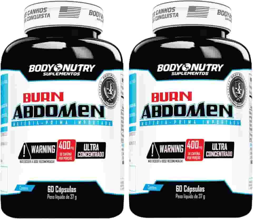 Kit 2x Cafeina em Capsulas 400mg Por Dose Energia Resistencia Concentração 100% Pura Caffeine Energy 60 Caps Abdomen Ultra Concentrado Original Body Nutry