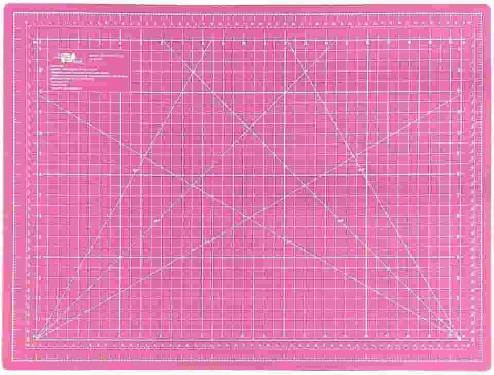 Base Para Corte De Mesa A2 Dupla Face Patchwork Artesanato (Rosa)