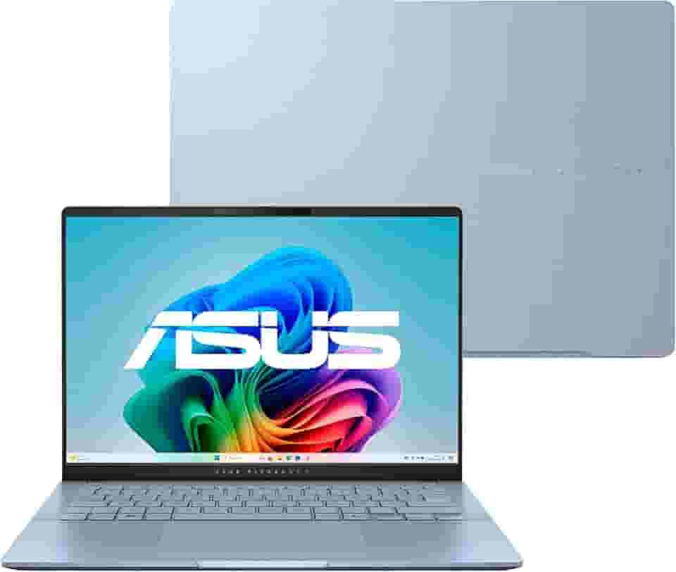 Notebook ASUS Vivobook S 14, Core Ultra 7, 32 GB, 1.0 TB SSD, W11 Home, Tela 14.0'' OLED, Mist Blue - S5406SA-PP097W