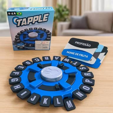 Jogo de Palavras RODA DE LETRAS STOP em PORTUGUES - Jogo de Tabuleiro Divertido para Toda a Família 144 Categorias Com Temporizador Educativo (Modelo 1)