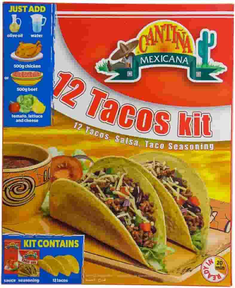 Cantina Mexicana - 12 Tacos - KIT Tacos, Molho e Tempero - Importado da Holanda