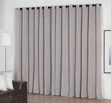 Cortina Quarto Sala em Tecido Casca de Arvore 2,70m x 2,30m Ótimo Caimento - Cru