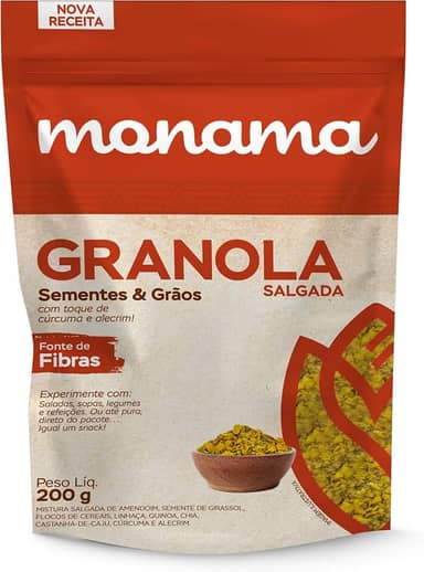 Granola Salgada Monama Alecrim e Cúrcuma S/ Glúten 200g