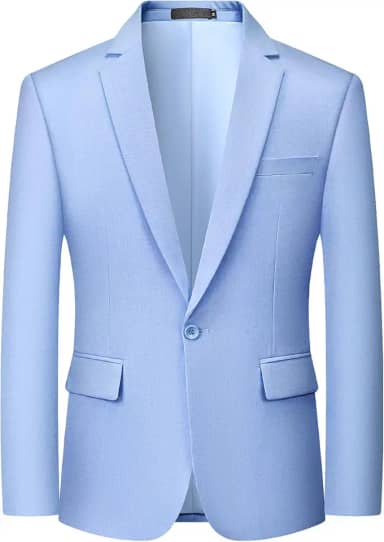 Jaqueta masculina de um botão, elegante, cor sólida, blazers, slim fit, leve, esportiva, blazer